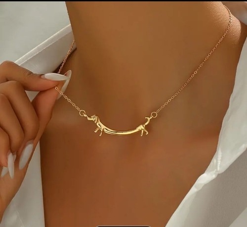 Whimsical weiner dog necklace - whimsical,